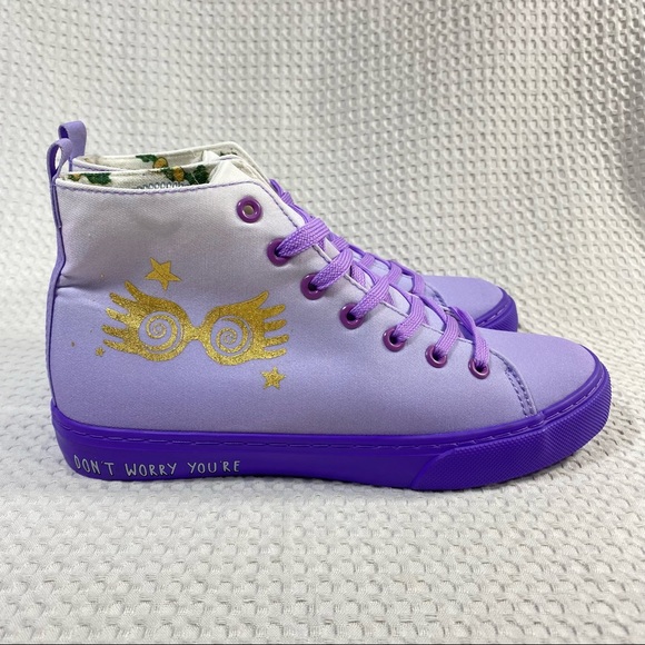 Warner Bros. Shoes - Harry Potter Luna Spectrespecs Hi-Top Purple/ Gold Sneakers Shoes Women’s Size 7
